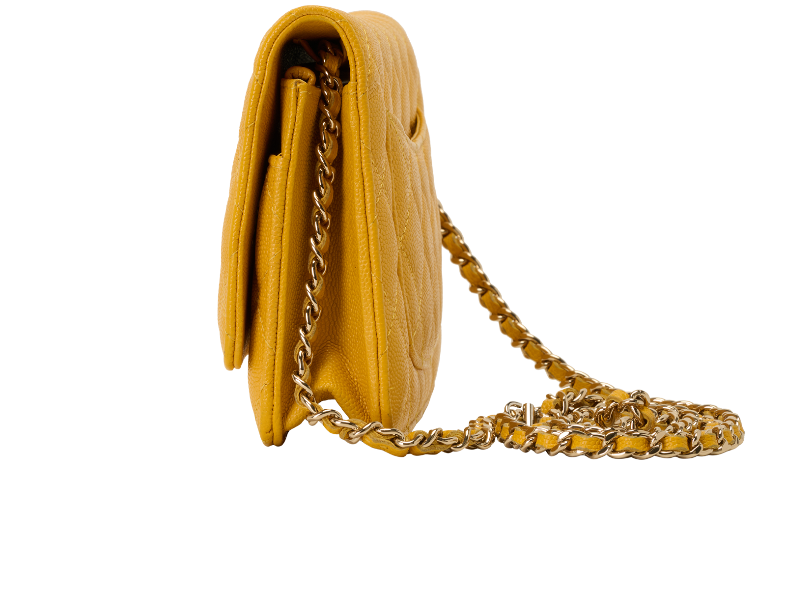 WOC, &pound;2,200, Handbags, Yellow, Caviar Leather, Bottom view